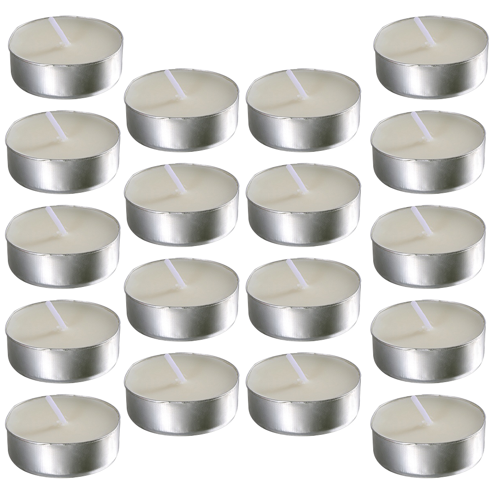 Candle Zero - 50 Pcs Round White Small Candles
