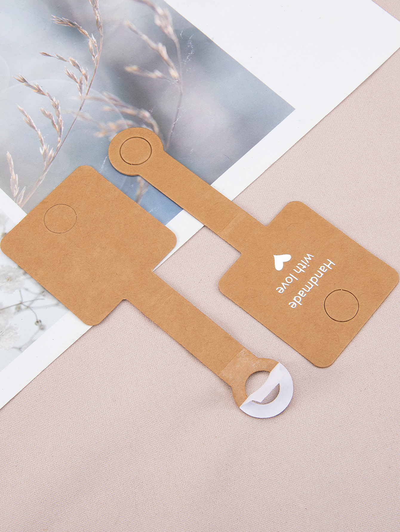 50pcs Adhesive Kraft Paper Car - Kraft Hang Tag のレビューと価格