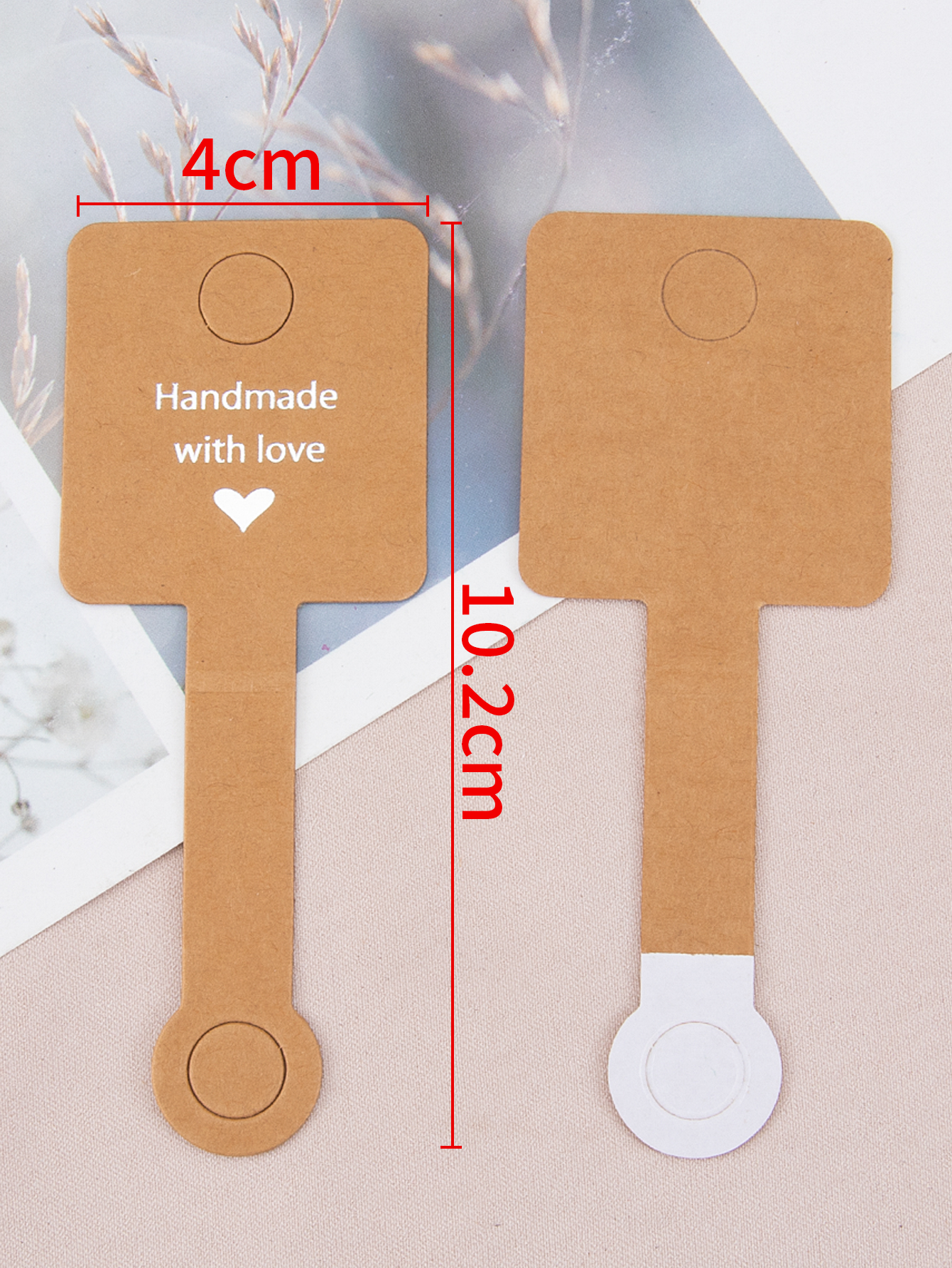 50pcs Adhesive Kraft Paper Car - Kraft Hang Tag のレビューと価格