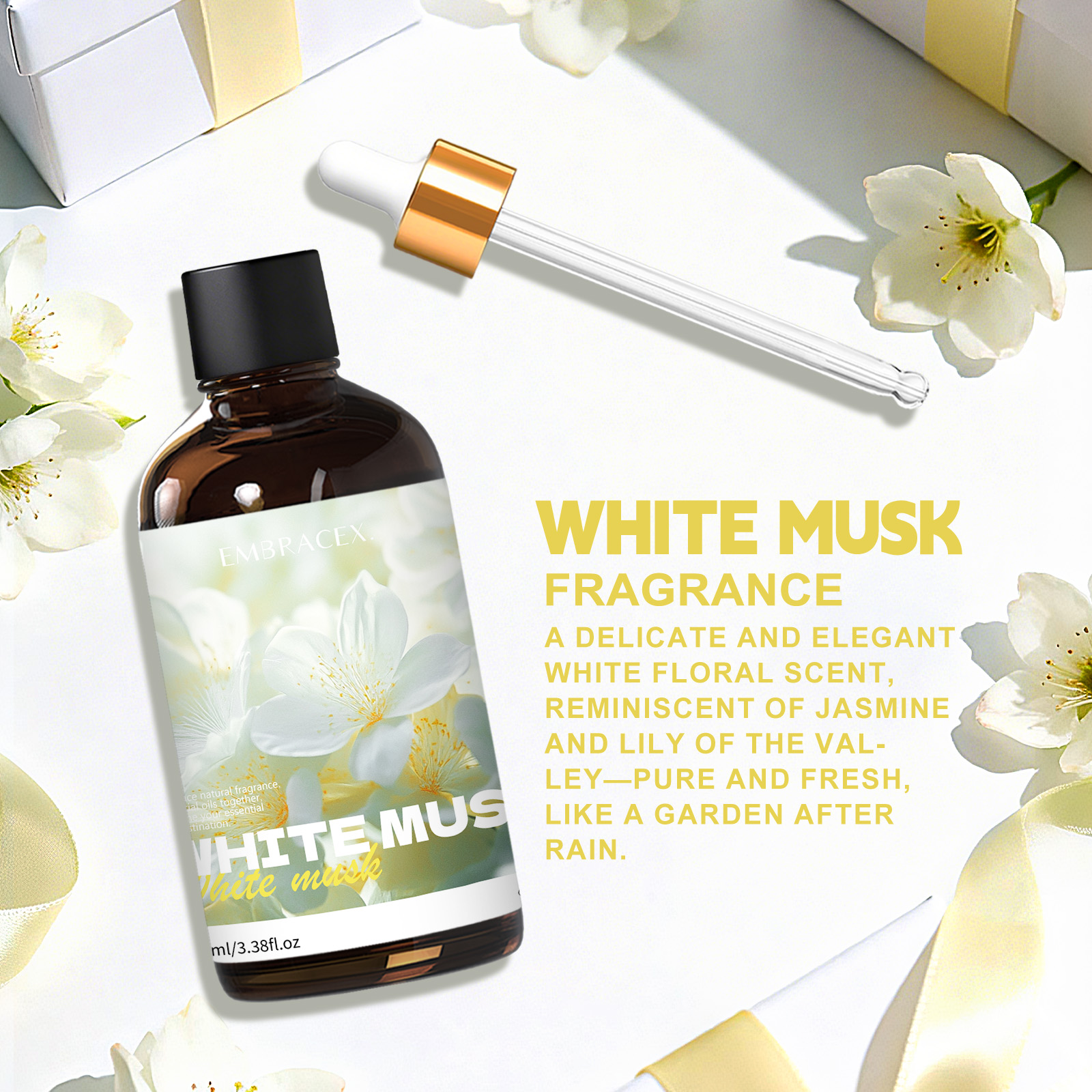 100ml White Musk Natural Plant - Candle Supplies Essential Oils のレビューと価格