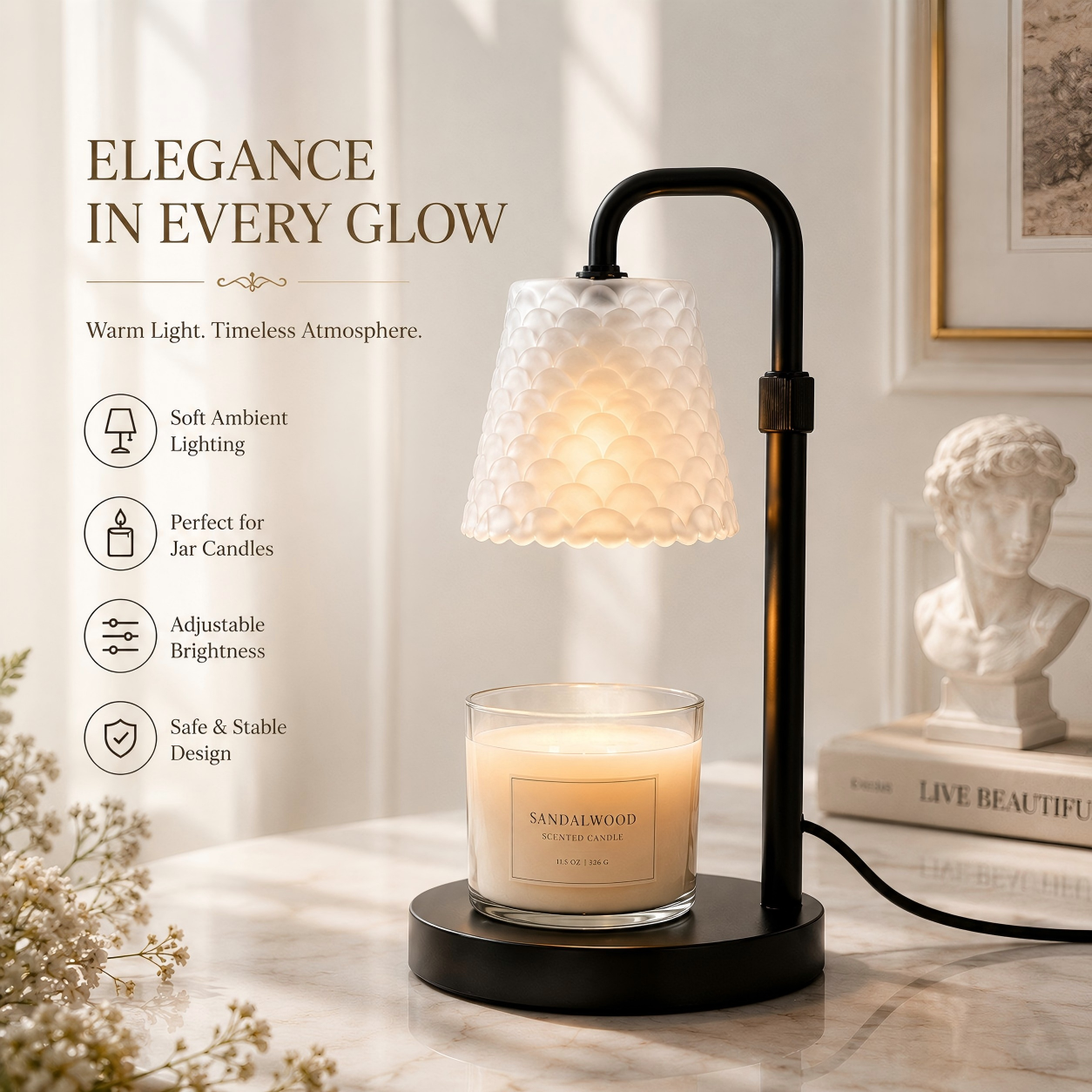 Adjustable Candle Warmer Lamp  - Candle Wax Scale のレビューと価格