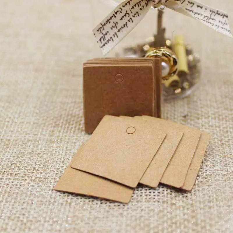 100pcs 2.5*2.5cm Small Size sq - Kraft Hang Tag のレビューと価格