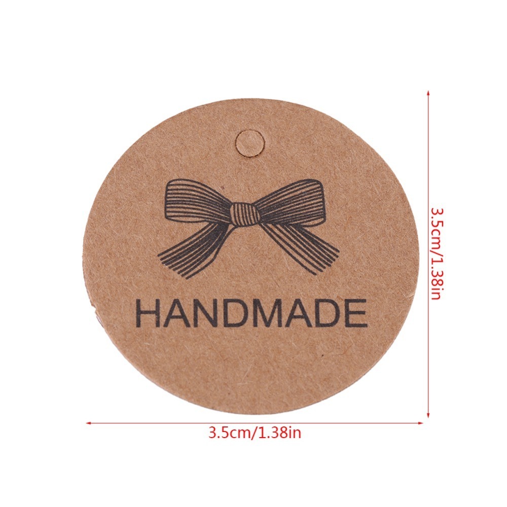 100pcs Price Tag Brown Handmad - Kraft Hang Tag のレビューと価格