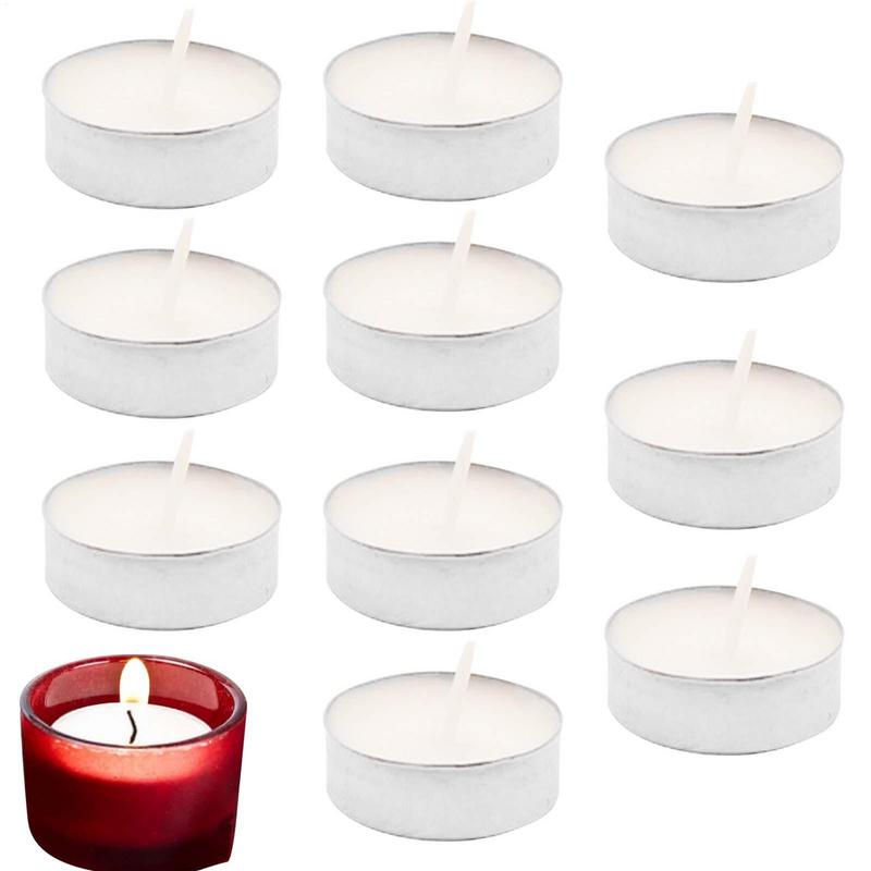 10Pcs Unscented Tealight Candl - Candle Zero のレビューと価格