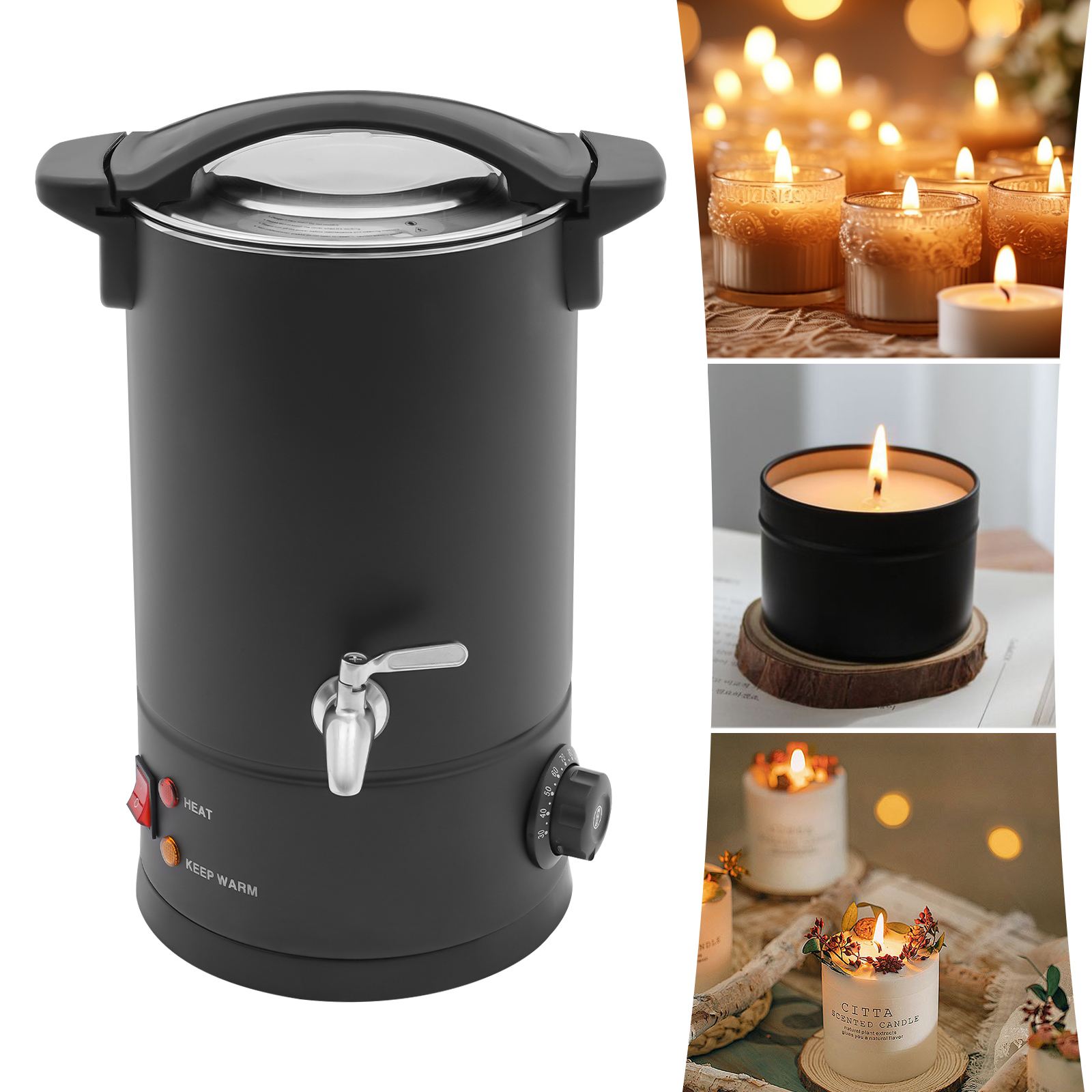 Electric Wax Melt Oven,Anti-Dr - Candle Wax Scale のレビューと価格