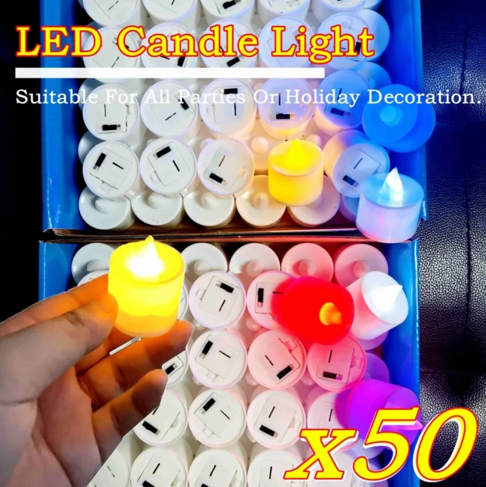 50/24PCS Colorful LED Simulati - Candle Zero のレビューと価格