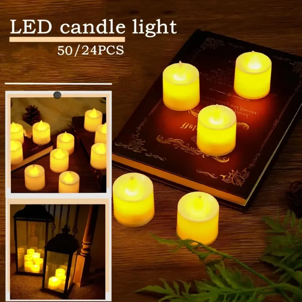 50/24PCS Colorful LED Simulati - Candle Zero のレビューと価格