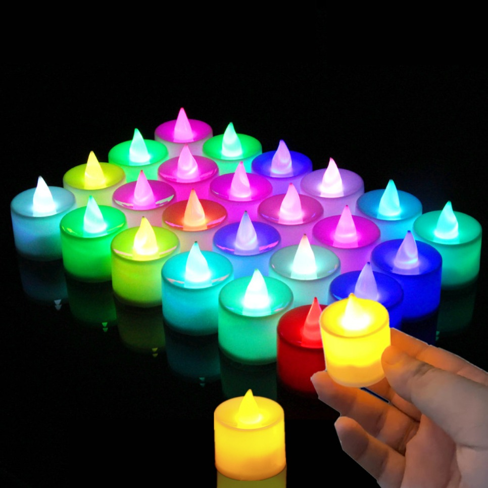 50/24PCS Colorful LED Simulati - Candle Zero のレビューと価格