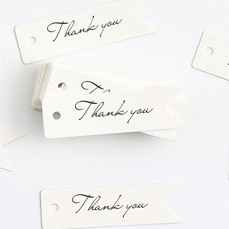 100pcs Thank You Small Label K - Kraft Hang Tag のレビューと価格