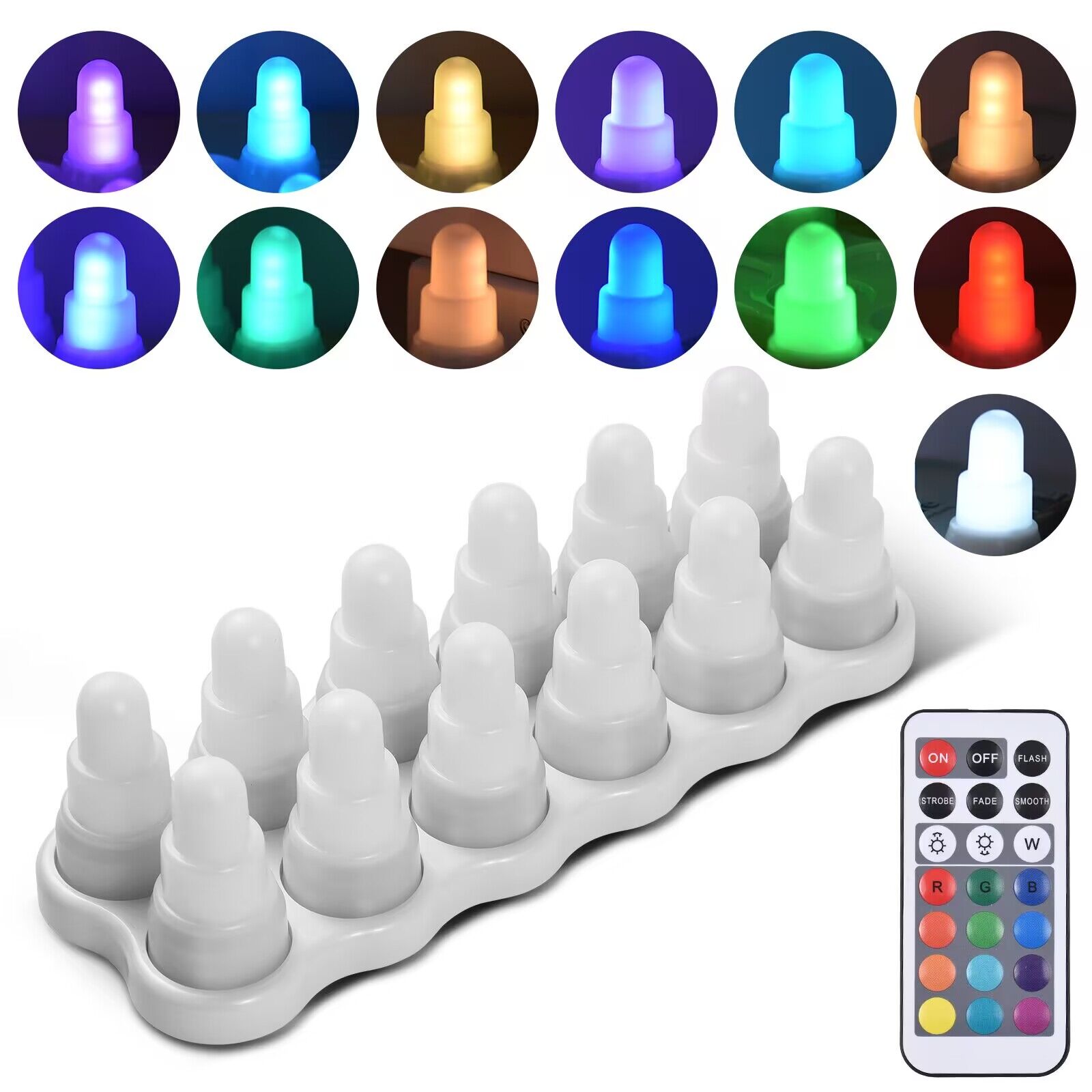 Set of 12 Remote Controlled Wi - Candle Zero のレビューと価格