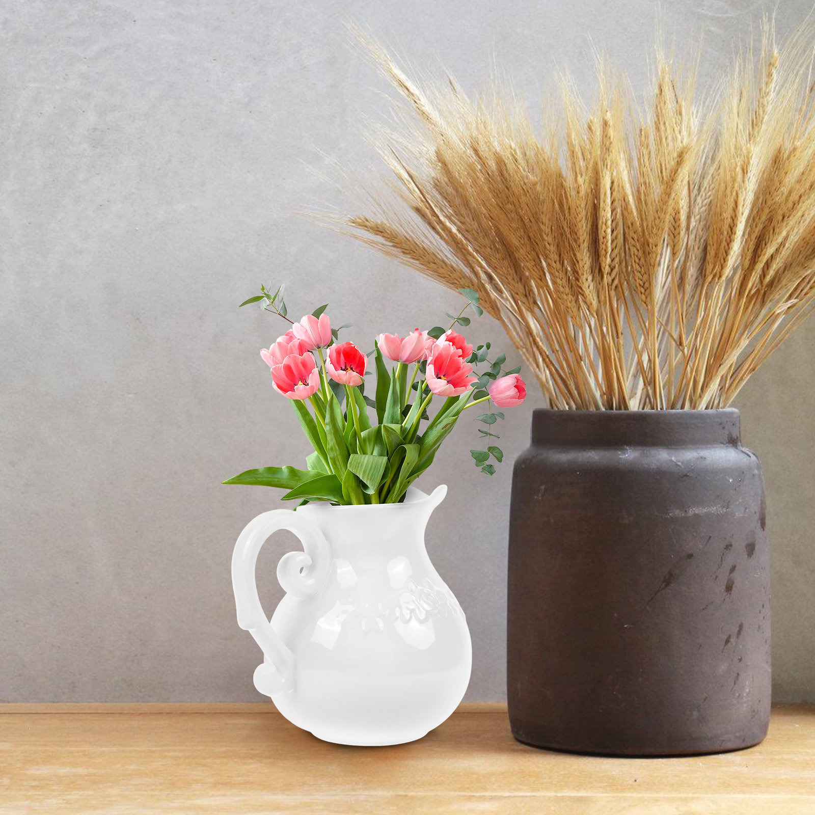 Ceramic Milk Pitcher with Hand - Pour Spout Pitcher のレビューと価格