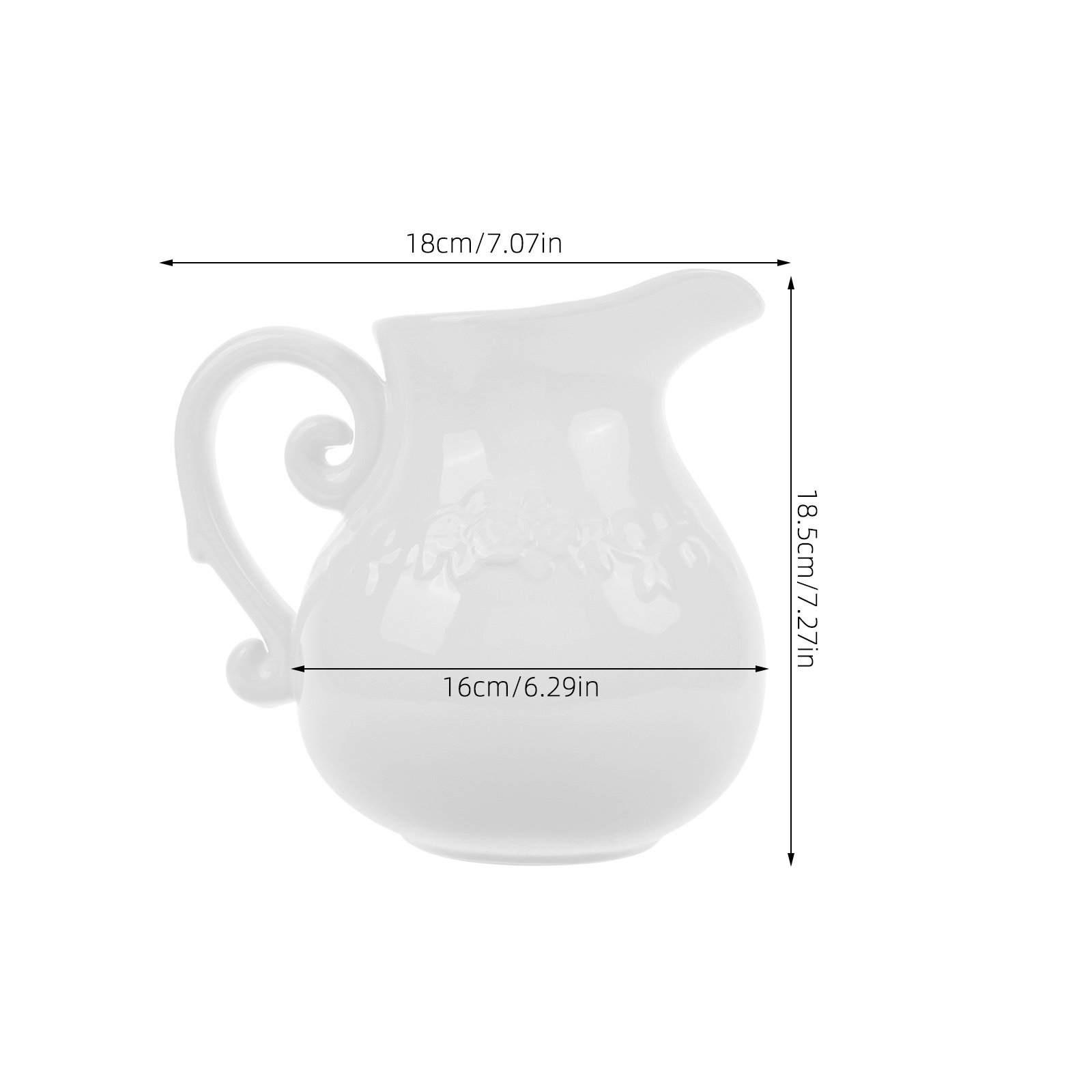 Ceramic Milk Pitcher with Hand - Pour Spout Pitcher のレビューと価格