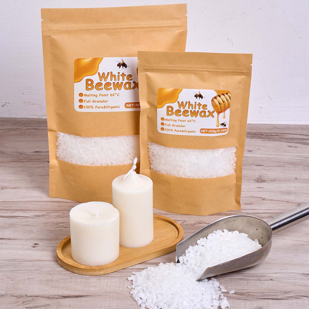 1000g White Beeswax DIY Candle - Candle Supplies Bulk のレビューと価格