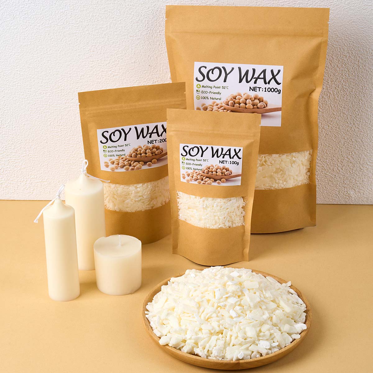 1 Pounds Pure White Soy Wax Fo - Candle Supplies Bulk のレビューと価格