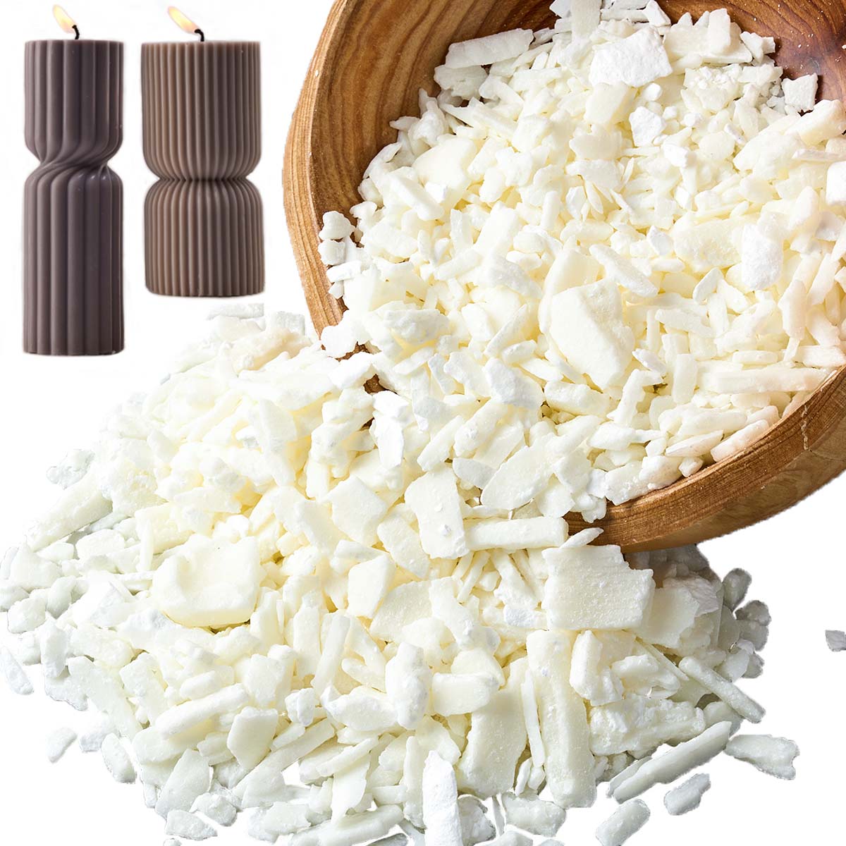 1 Pounds Pure White Soy Wax Fo - Candle Supplies Bulk のレビューと価格
