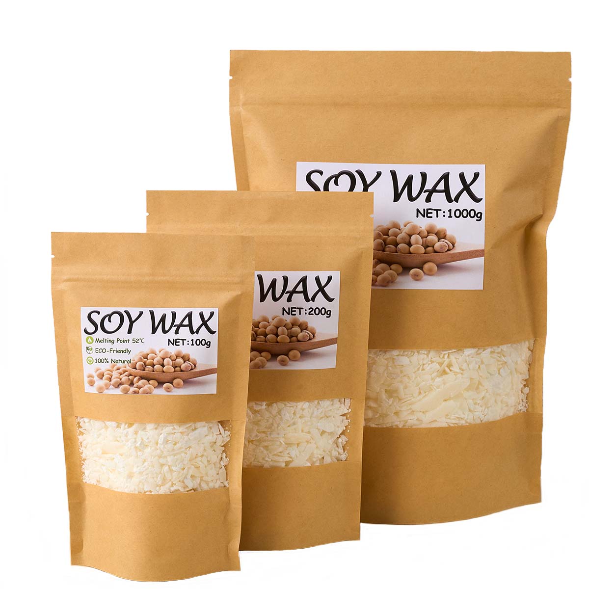 1 Pounds Pure White Soy Wax Fo - Candle Supplies Bulk のレビューと価格