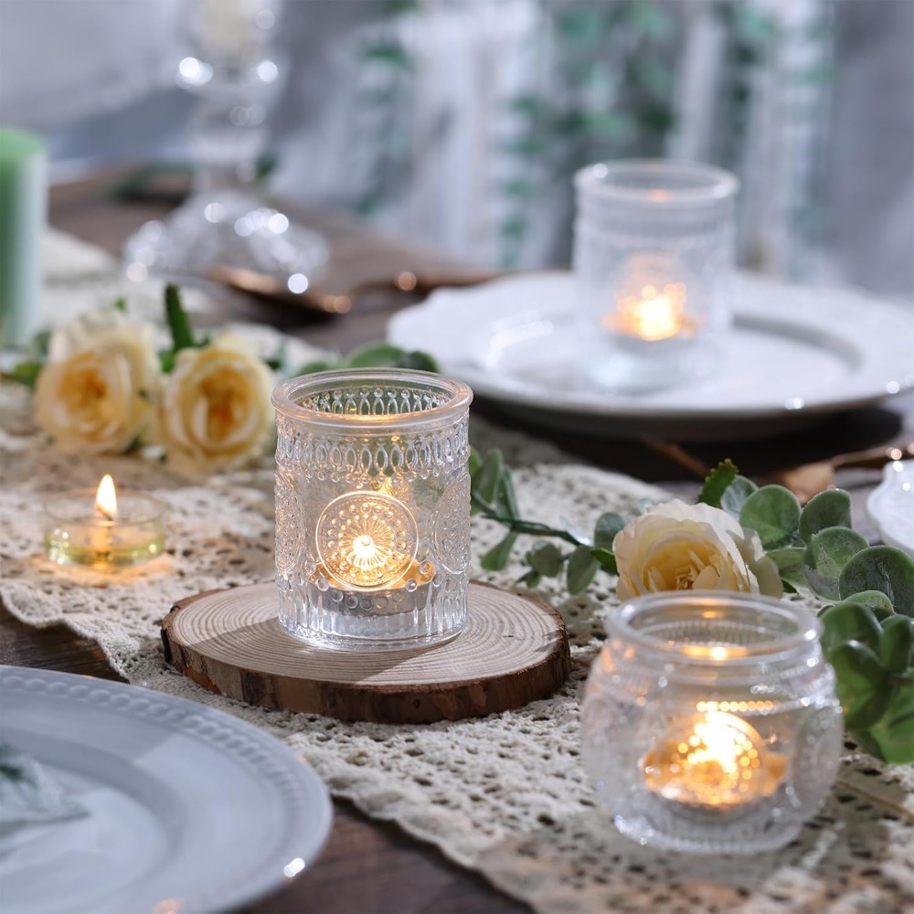 Vintage Embossed Glass Tealigh - Candle Zero のレビューと価格