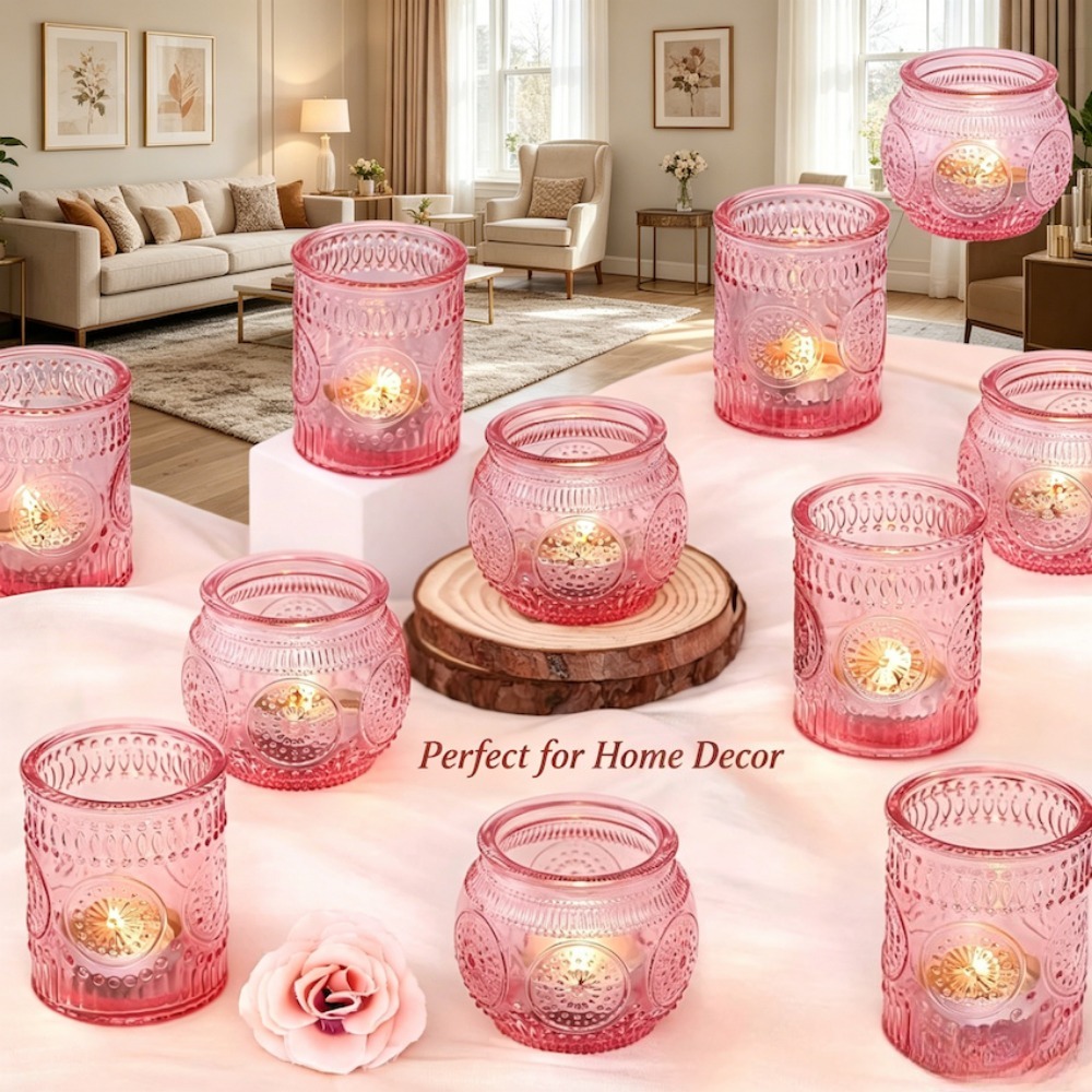 Vintage Embossed Glass Tealigh - Candle Zero のレビューと価格