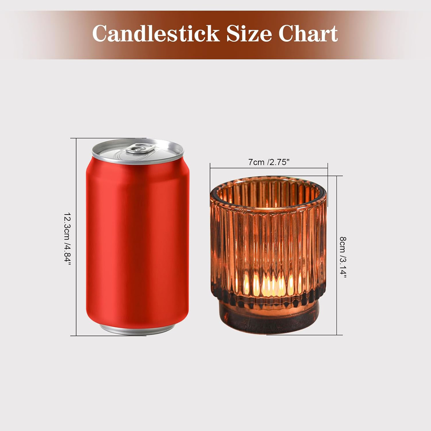 Vintage Ribbed Amber Glass Tea - Candle Zero のレビューと価格