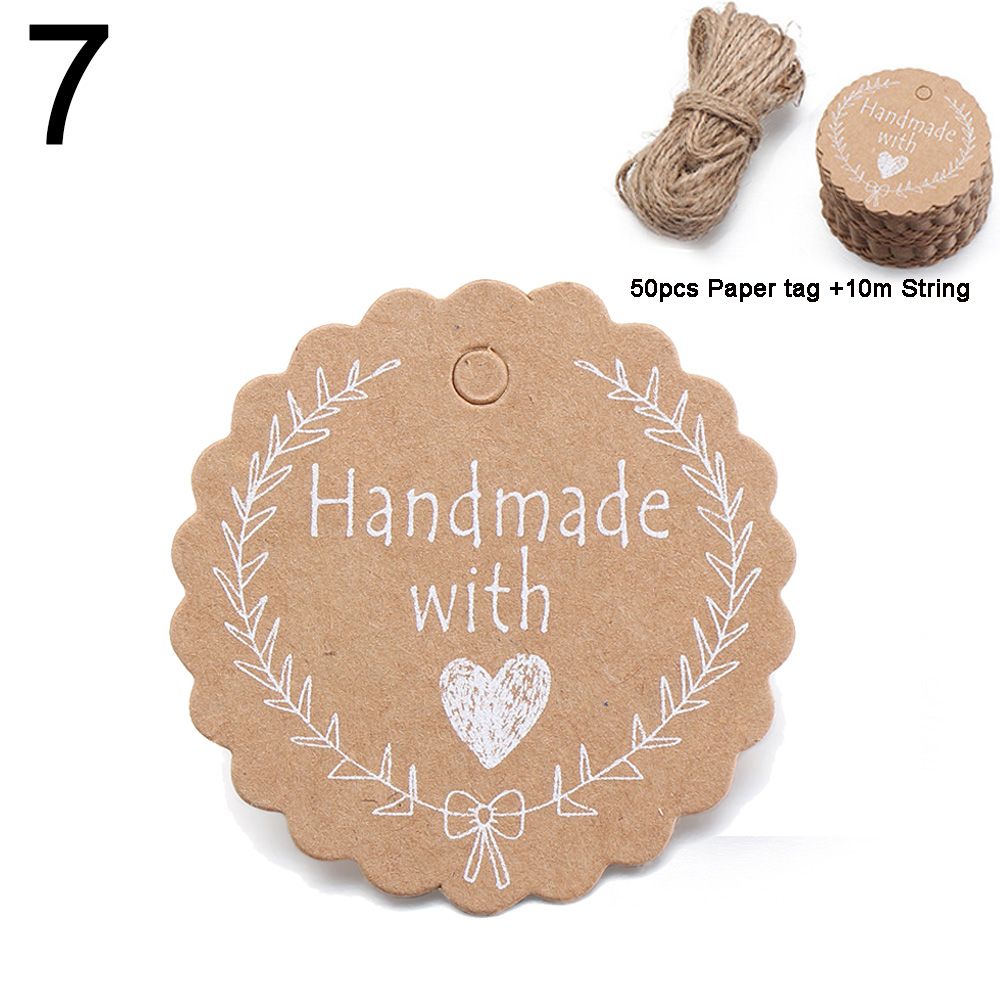 50PCS Gift Wrapping Supplies G - Kraft Hang Tag のレビューと価格