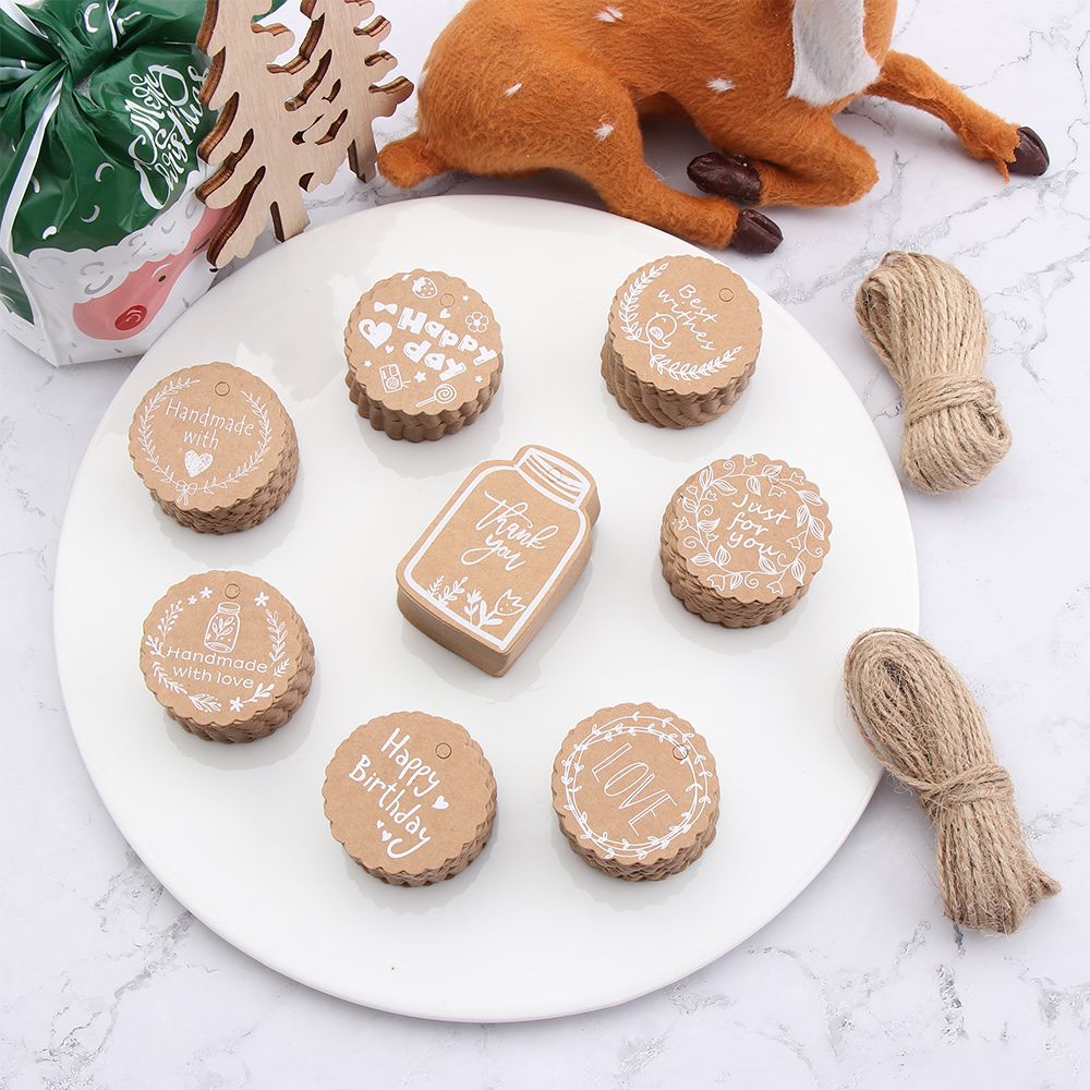 50PCS Gift Wrapping Supplies G - Kraft Hang Tag のレビューと価格