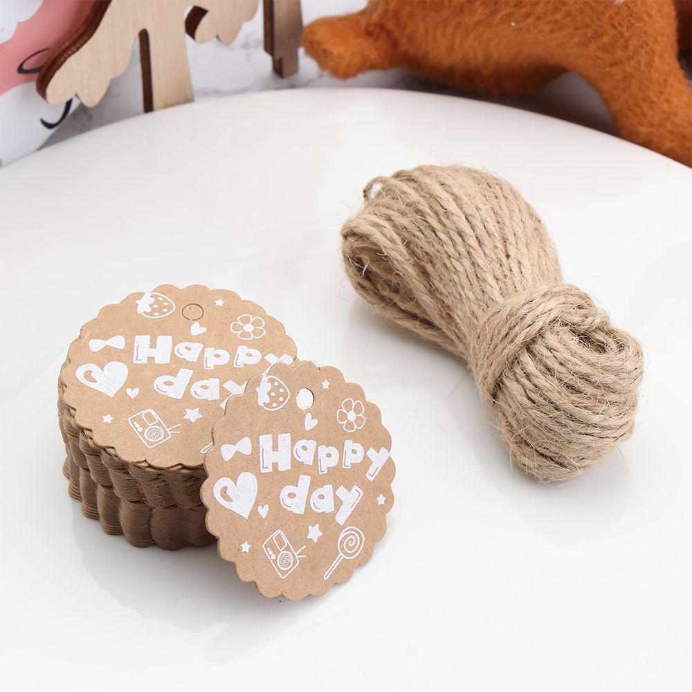 50PCS Gift Wrapping Supplies G - Kraft Hang Tag のレビューと価格