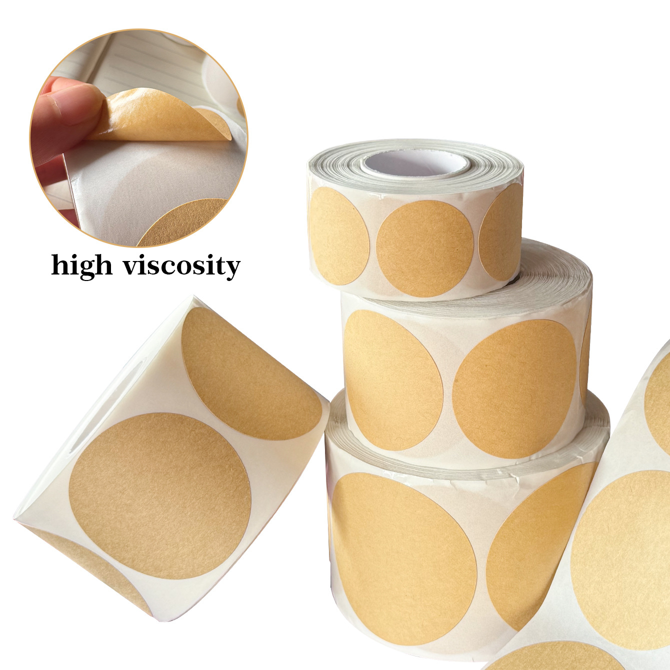 2.5/3.8/4.5/5cm 500PCs/Roll Kr - Kraft Hang Tag のレビューと価格