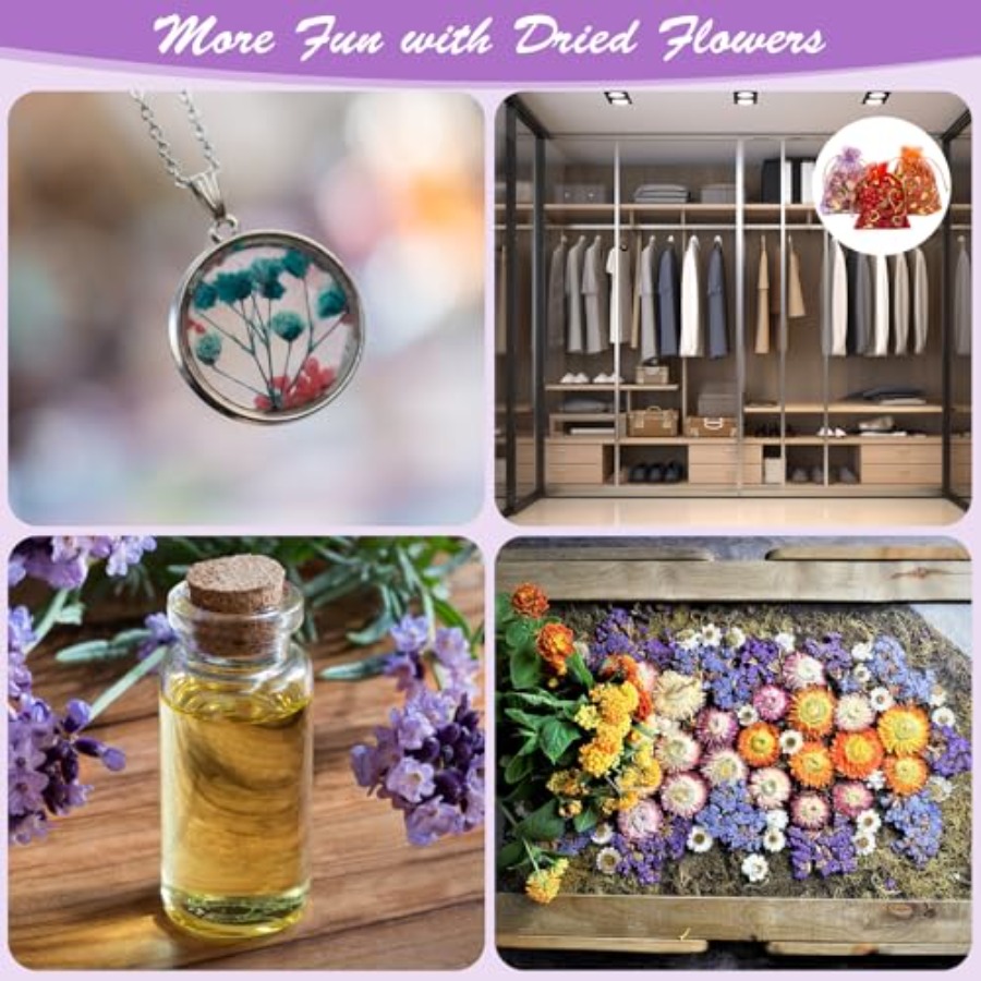 9 Bags Dried Flowers Candle an - Candle Supplies Bulk のレビューと価格