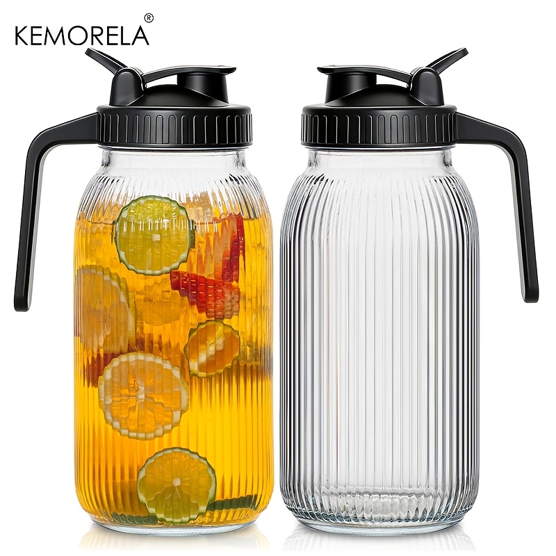 2PCS Glass Mason Jar Pitcher L - Pour Spout Pitcher のレビューと価格