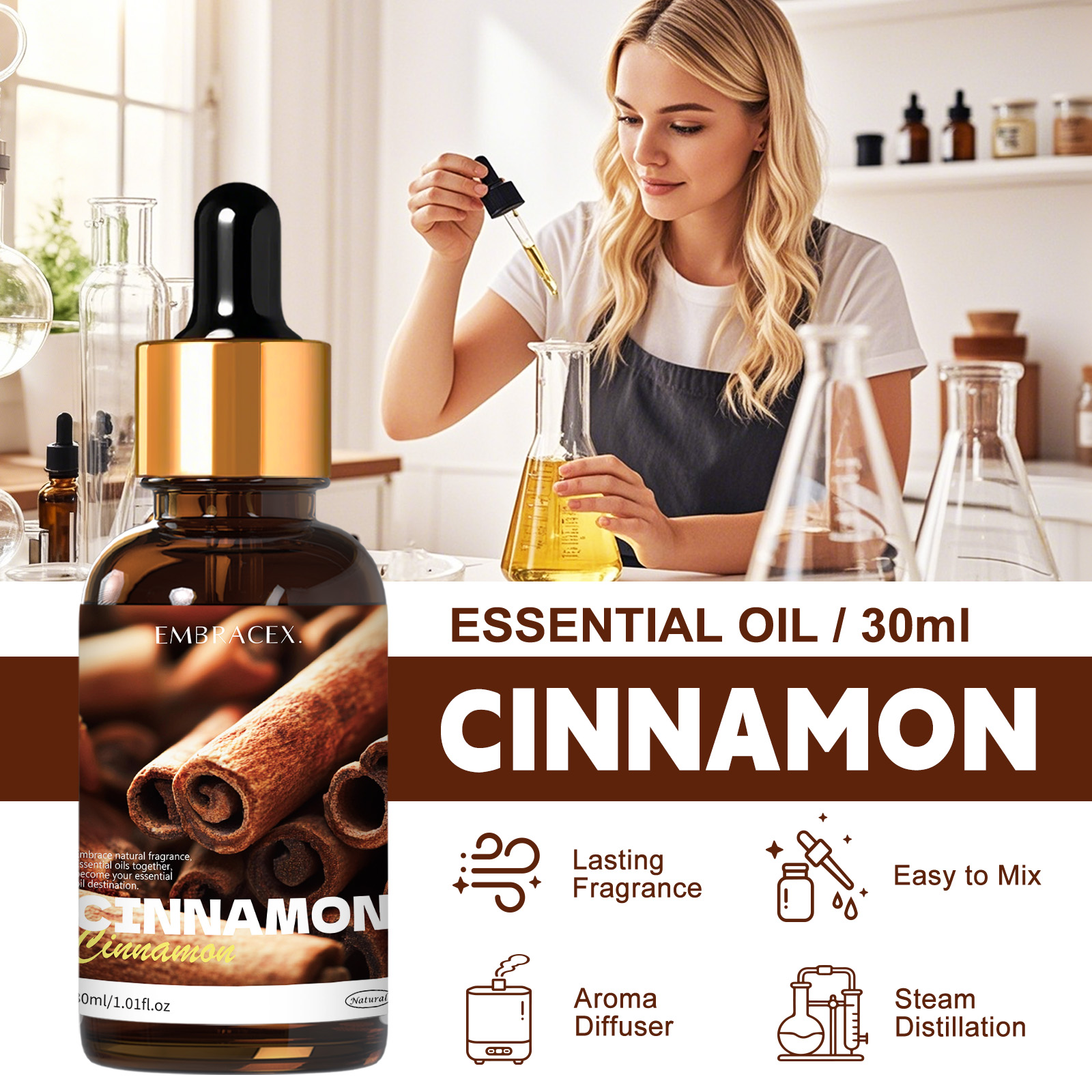 30ml Cinnamon Plant Essential  - Candle Supplies Essential Oils のレビューと価格