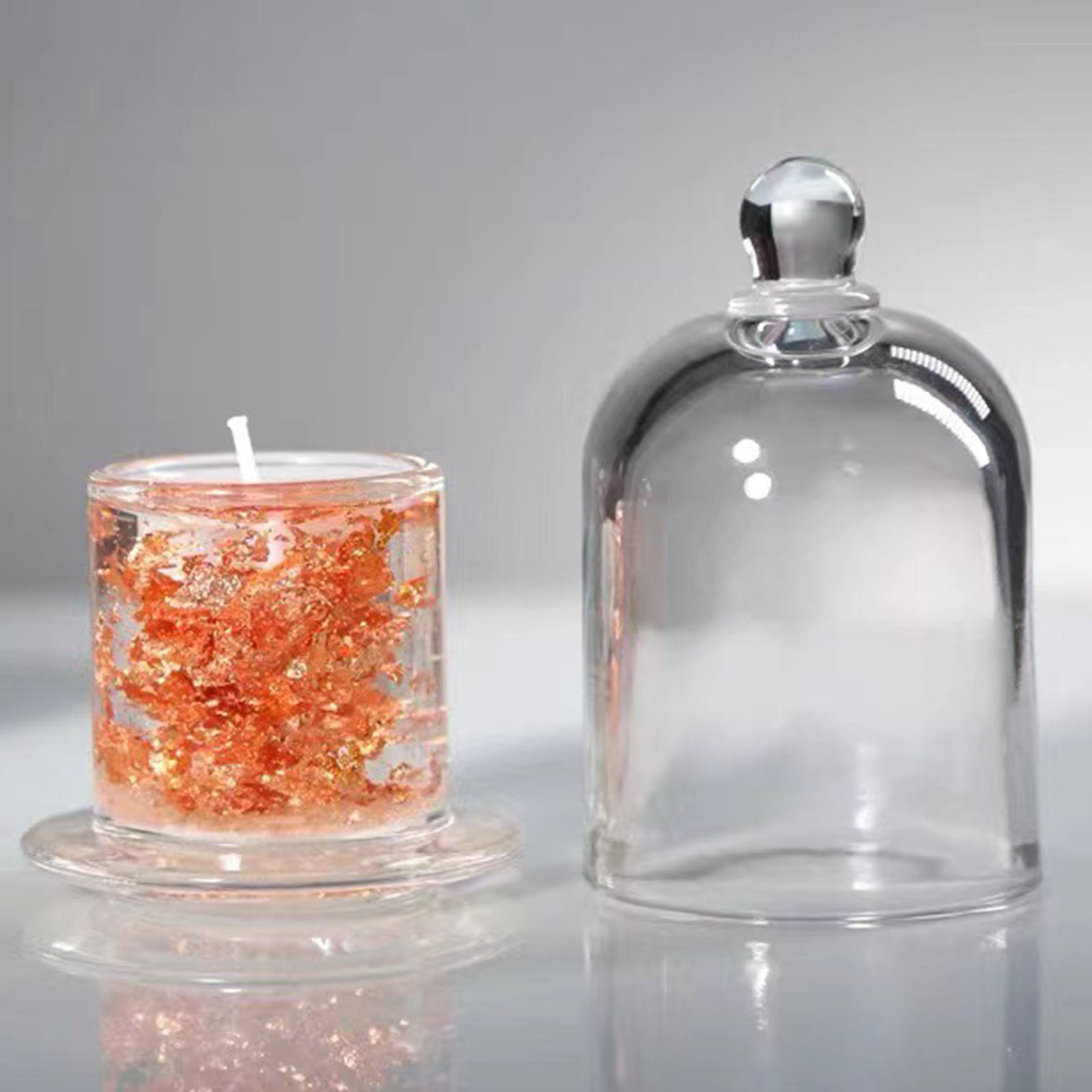 Glass Candle Holder Dome Cake  - Candle Zero のレビューと価格