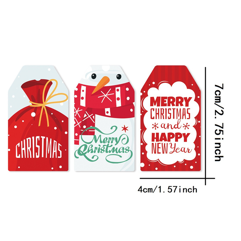 50pcs Christmas Paper Gift Tag - Kraft Hang Tag のレビューと価格