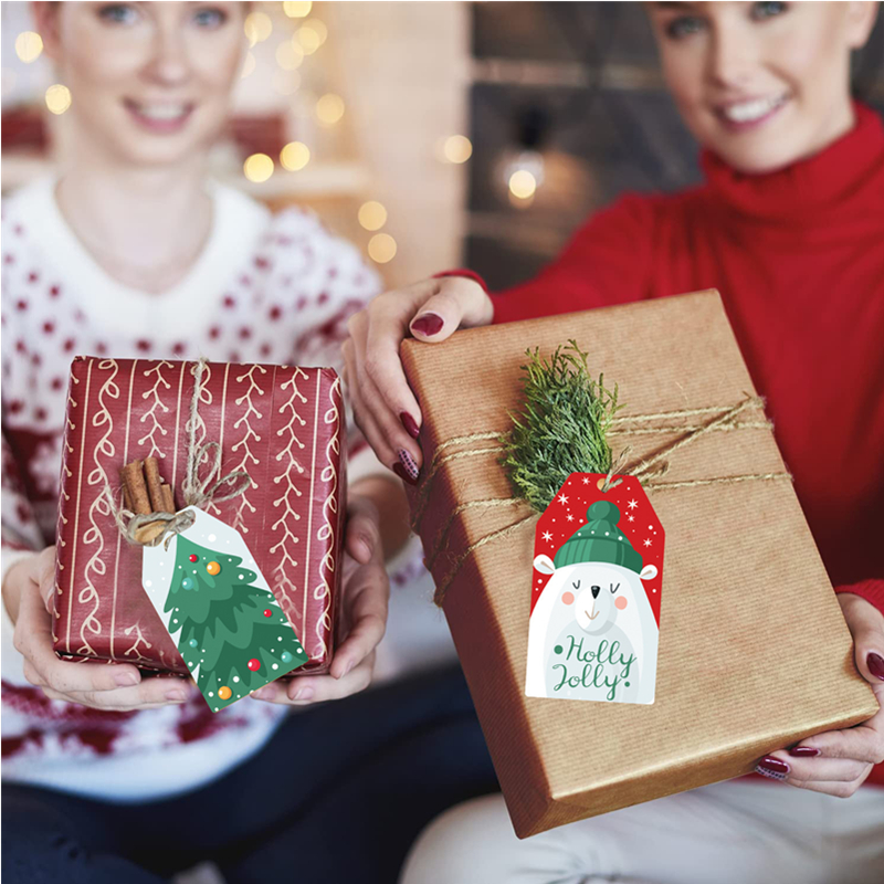 50pcs Christmas Paper Gift Tag - Kraft Hang Tag のレビューと価格