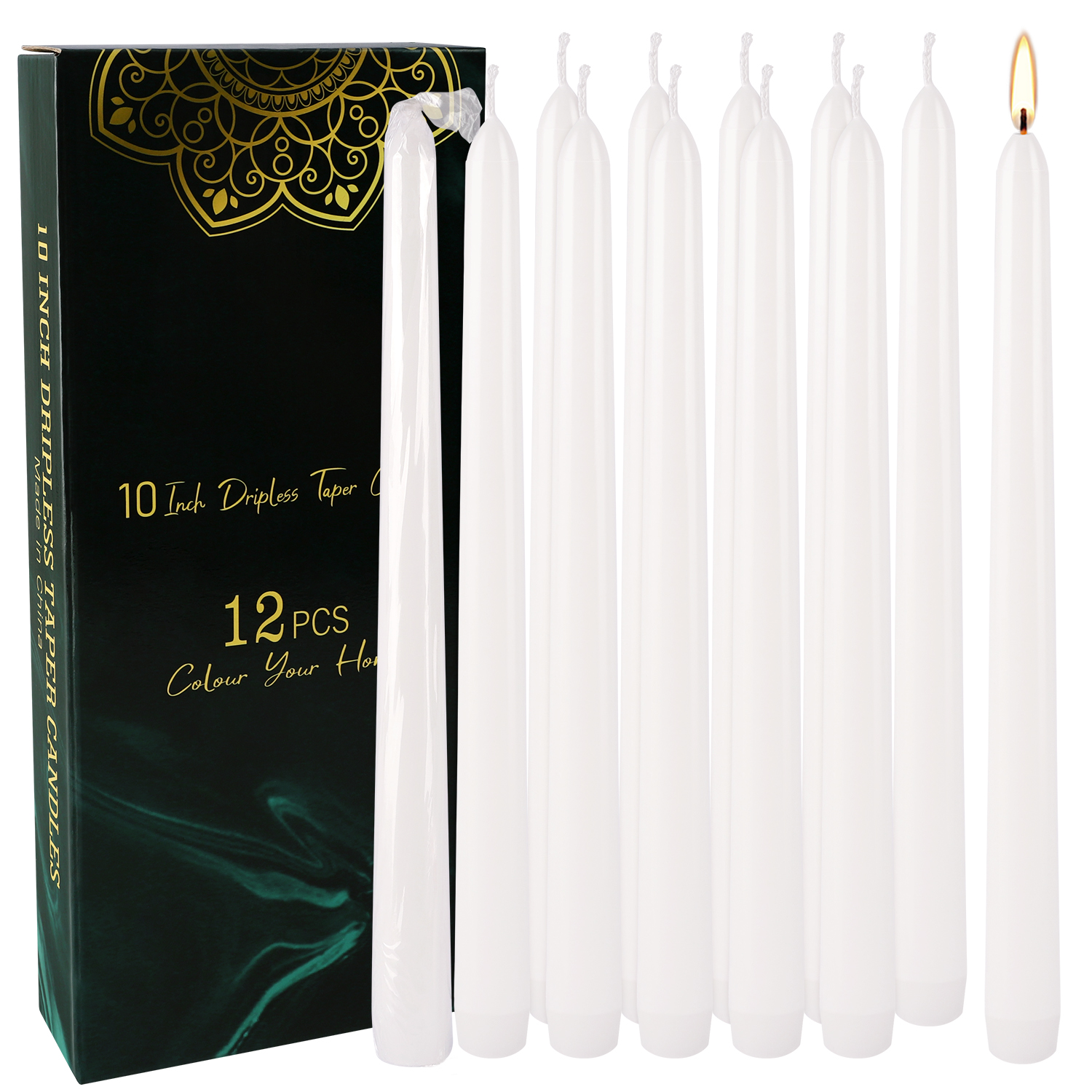 12-Pack of 10inch White Stick  - Candle Supplies Bulk のレビューと価格