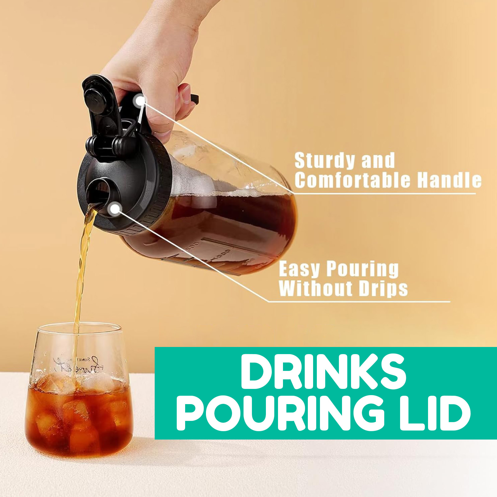 Mason Jar Pitcher Lid With Pou - Pour Spout Pitcher のレビューと価格