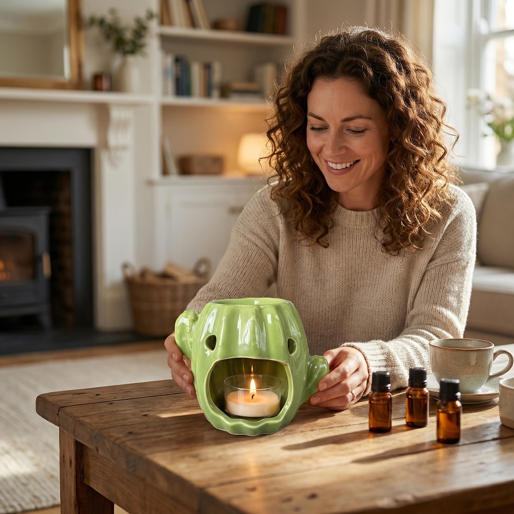 Cactus Shaped Ceramic Oil Burn - Candle Zero のレビューと価格