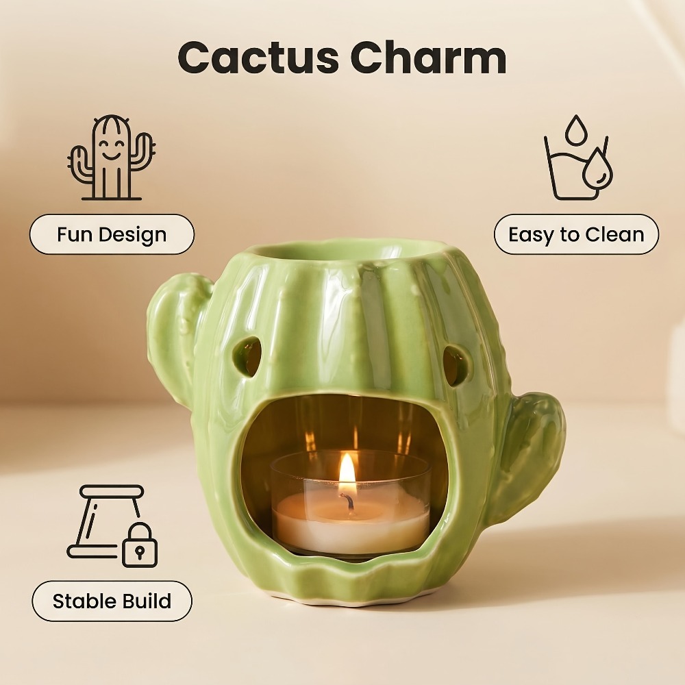 Cactus Shaped Ceramic Oil Burn - Candle Zero のレビューと価格