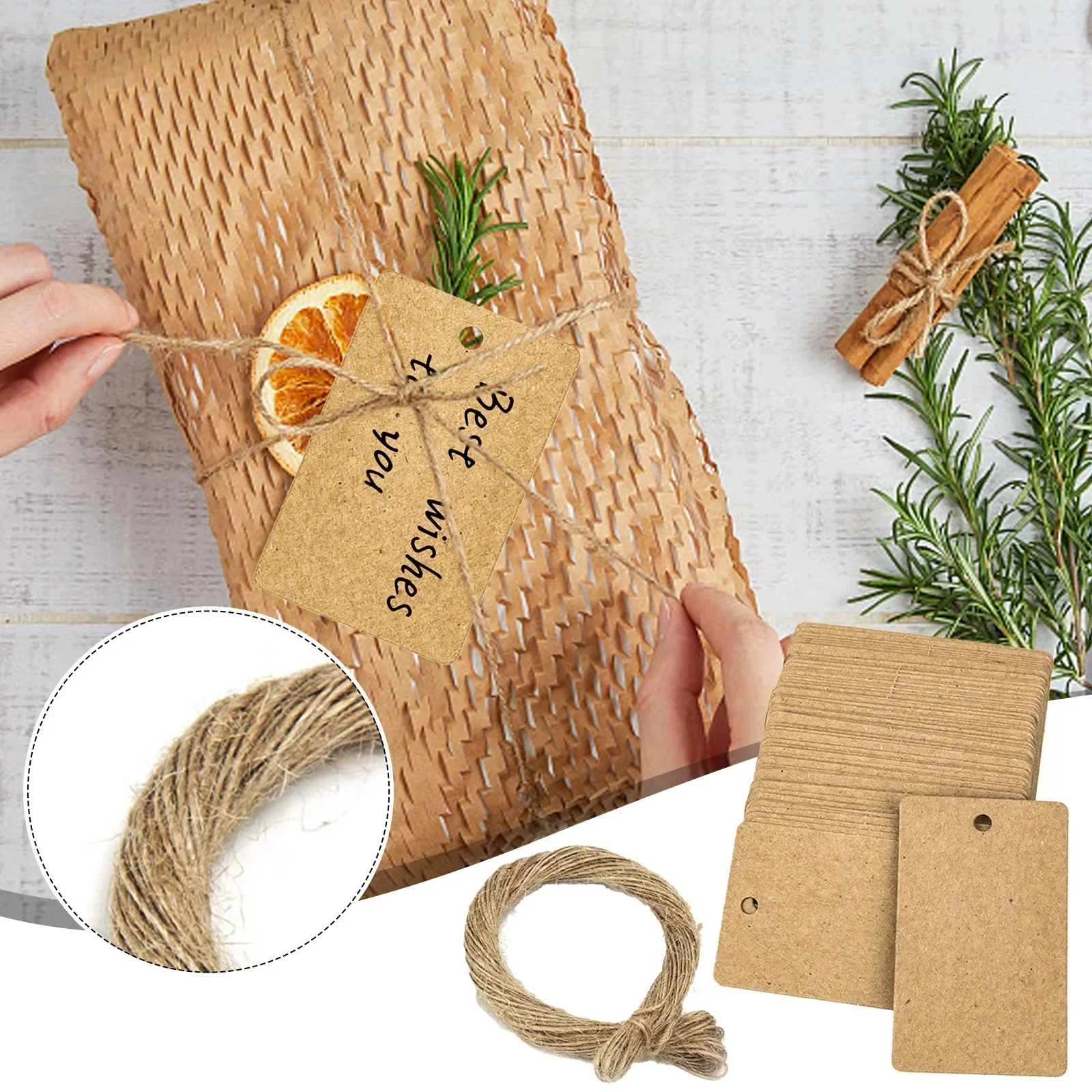 Kraft Paper Tags 100 PCS Kraft - Kraft Hang Tag のレビューと価格