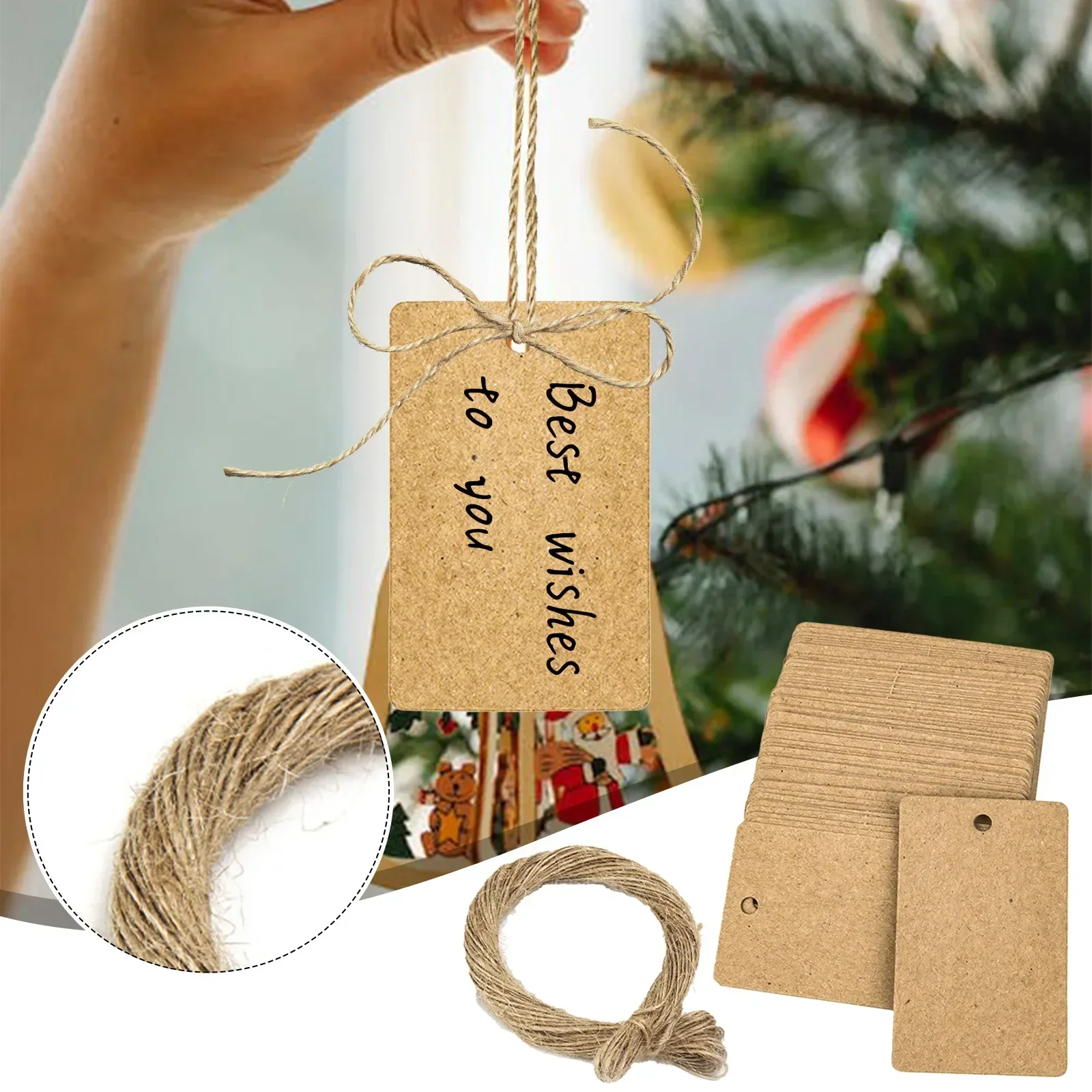 Kraft Paper Tags 100 PCS Kraft - Kraft Hang Tag のレビューと価格