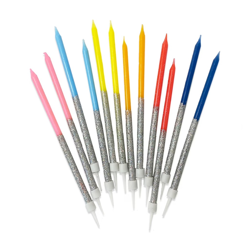 Multi-Color 6 Inch Birthday Ca - Candle Supplies Bulk のレビューと価格