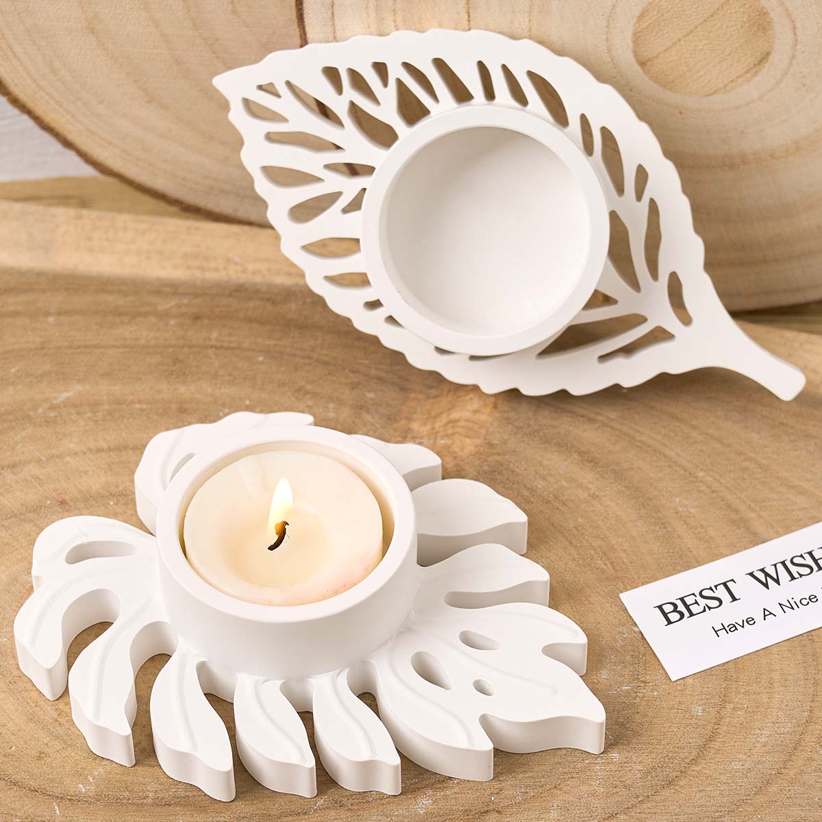 Leaves Candlestick Silicone Mo - Candle Zero のレビューと価格